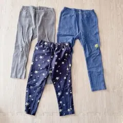 キッズレギンス 3点セット 星柄・無地
