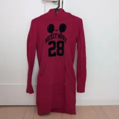 ミッキーマウス パーカーワンピース 赤