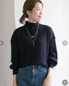 URBAN RESEARCH ボトルネックリブニット