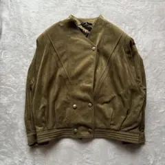 00's vintage 総柄裏地 ノーカラージャケット カレ90風 古着のサムネイル