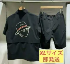 即発送❤️マルボンゴルフ メンズ ハーフジップシャツ ショートパンツ 2点セット