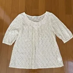 earth music & ecology 総レースブラウス