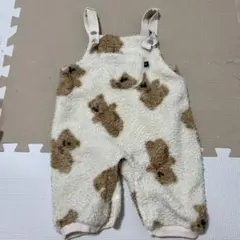 フタフタ　フリース クマ柄ロンパース 80cm
