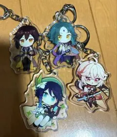 原神　ガチャアクリルキーホルダー4点セット