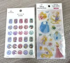 ディズニープリンセス エポキシシール ストーンシール　セリア　キャンドゥ　セット