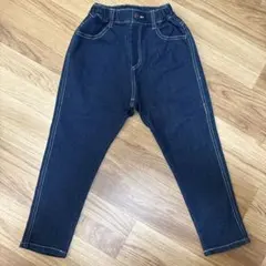 ダークブルー ストレートレッグパンツ