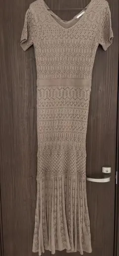 RESEXXY 半袖　レース　ロングワンピース　ニット　ワンピース