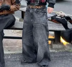 H&M SUPER BAGGY デニム 32/30 グレー