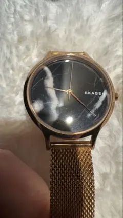 SKAGEN 腕時計 ローズゴールド 大理石風文字盤のサムネイル