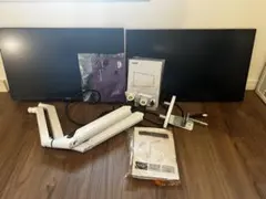 美品❤︎BenQ Acer ディスプレイ2枚 モニターアームセットのサムネイル