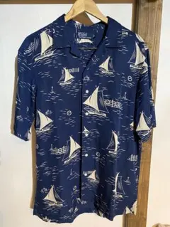90s Ralph Lauren ヨット柄 アロハシャツ L 美品 ヴィンテージのサムネイル