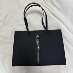 シンプル ブラック トートバッグ