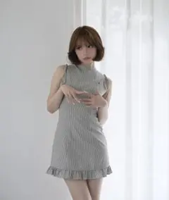 AND MARY】ナタリーチェックミニドレス ブルー - メルカリ