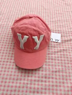 OPEN YY キャップ ピンク 刺繍ロゴ - メルカリ