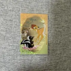 ディズニー バンビ＆とんすけ＆フラワー カード 1枚