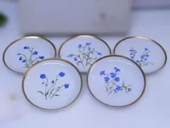 ★Kimijima 青い花絵皿　深川製磁　絵柄違い６枚