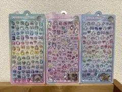 めろめろ、ゆめいろ、なないろボンボンドロップシールミニ3枚セット