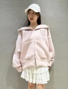 【極美品】snidel ボリュームパーカーピンク スナイデル PNK ピンク SNIDEL ボリュームパーカー ピンク 【公式通販】
