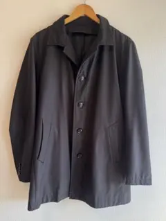 COMME CA ISM ブラック ステンカラーコート L
