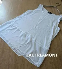 LAUTREAMONT ロートレアモン 異素材切り替え タンクトップ 白 Mのサムネイル