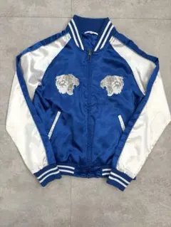 BAYCREST スカジャン 虎 ホワイトタイガー　ブルー　青