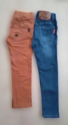ミキハウス PICNIC ボトムス 2枚セット デニム ジーンズ 110cm