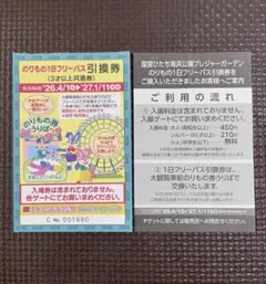ひたち海浜公園　のりもの1回券　20枚 国営ひたち海浜公園 のりもの1回券20枚 割引券付マップ2枚 - メルカリ