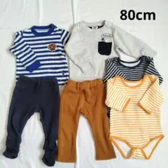 裏起毛 長袖 トレーナー パンツ ロンパース 80cm