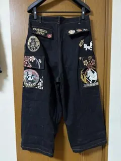 konjaku pandiesta コラボ　デニム　カーゴパンツのサムネイル