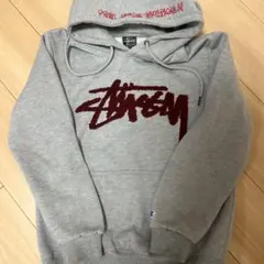 STUSSY × Champion パーカー ビッグロゴ刺繍　古着