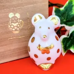 リサ ラーソン【未使用・木箱入】〘2020年干支〙《金彩　せっせとねずみ》