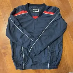 Mizuno Vネック長袖ウェア 140サイズ ネイビー/レッド