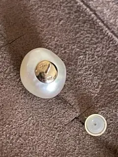 agete K10 片方 パールピアス シリコンキャッチ付き