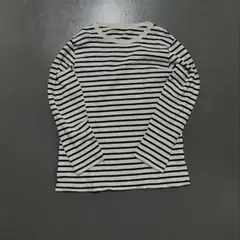 ボーダー 長袖Tシャツ ホワイト ブラック