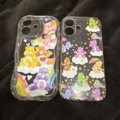 ケアベア iPhone16用ソフトケース 2点セット