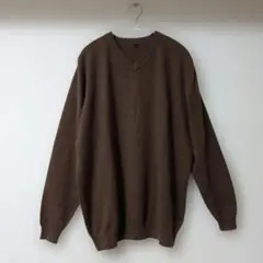 coca ブラウン Vネック ニットセーター Lサイズ
