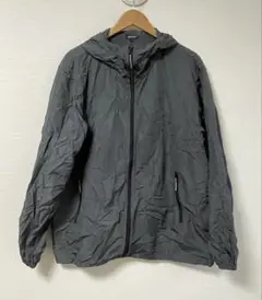 グレー ポケッタブルパーカー　L