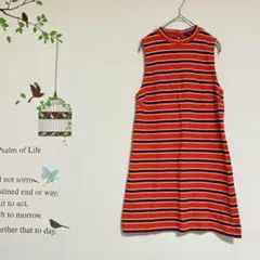 forever21 /ノースリーブ ボーダーチュニック カットソーミニワンピース