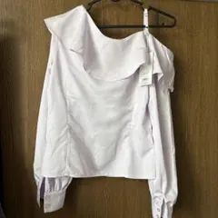 RESEXXY アシンメトリーラッフルブラウス ラベンダー