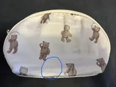 ジェラートピケ　くま柄のポーチ