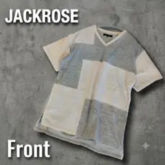 JACKROSE メンズ Vネック パイル地 半袖シャツ Y2K 00sのサムネイル