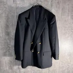 KENT&CURWEN ダブル テーラードジャケット 金ボタン ウール 48 黒