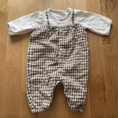conoco ギンガムチェックロンパース