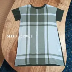 SELF＋SERVICE ♡ 半袖チュニック チェック柄のサムネイル