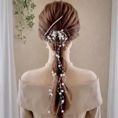 No.146 大小のパールが3本 連なった上品で華やかなヘアアクセサリー