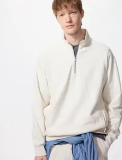 ハーフジップ ユニクロ スウェット