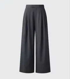 UNIQLO C 感動タックワイドパンツ ダークグレー