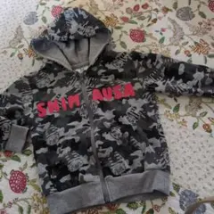 迷彩柄フード付きパーカー 110