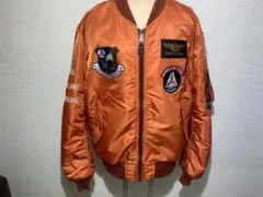 美品 アヴィレックス MA-1 カモフラ 40周年記念 ステンシル カーキ L