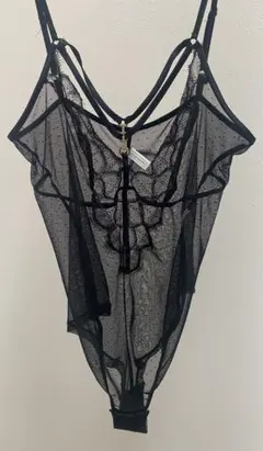 intimissimi シースルーブラックボディスーツ